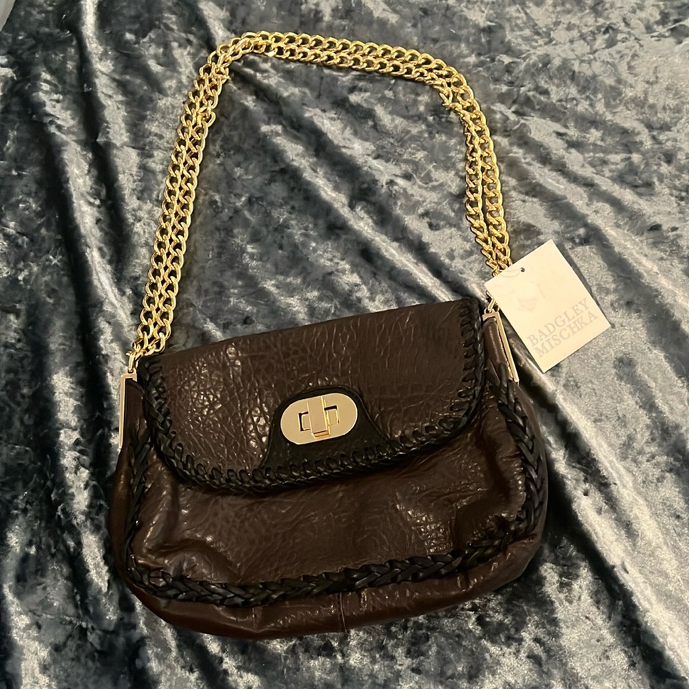 Badgley Mischka leather handbag